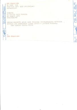 Telegrama congratulatório enviado pelo Sr. Ivan Xavier Vianna Filho para o Juiz Federal Milton Lu...
