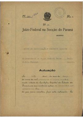 Autos de Ratificação e Protesto Marítimo nº 308