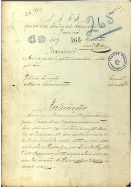 Auto de Petição de Inventário nº 266